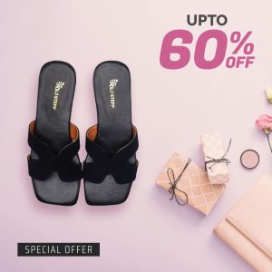 Black Suede Slide Sandals
