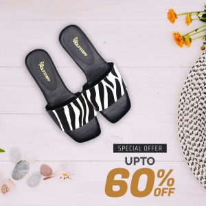 Zebra Print Slide Sandal